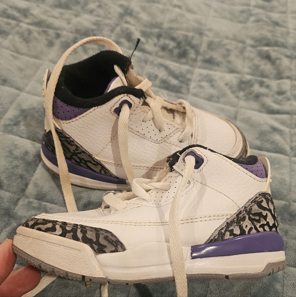 Nike Air Jordan 3 Retro TD 'Dark Iris' 2022 DM0968-105 Toddler Size 6c